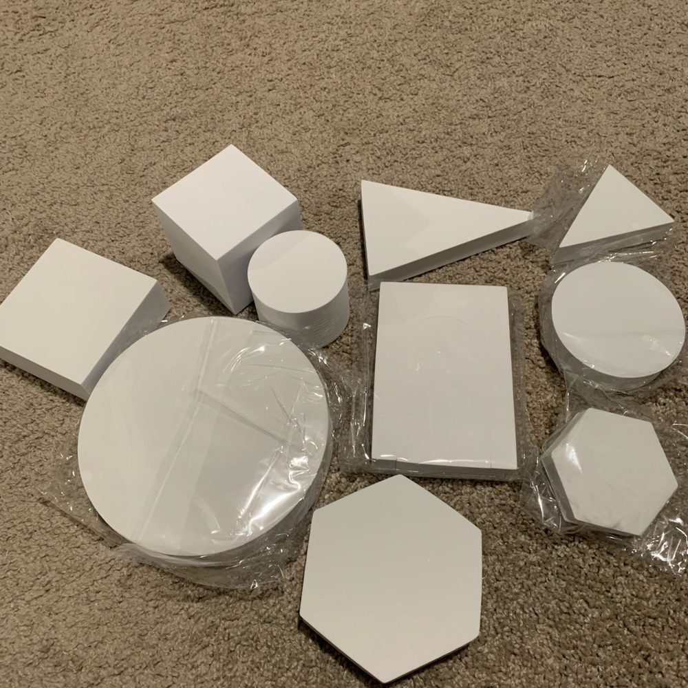 Amazon White Geometric Art Set